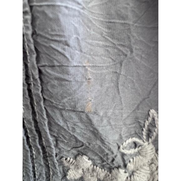 Johnny Was Embroidered Floral Pleated Button Down Tunic Top Womens XS - Picture 10 of 11